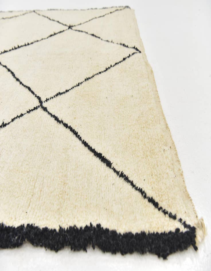 Detail image of  6' 8 x 9' 10  Hand Knotted Moroccan Wool Rug