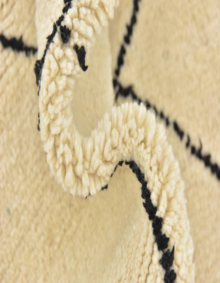 Detail image of  6' 8 x 9' 10  Hand Knotted Moroccan Wool Rug