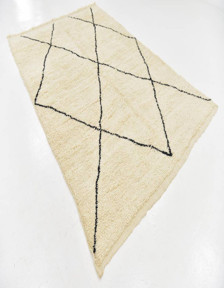 Detail image of  6' 4 x 9' 7  Hand Knotted Moroccan Wool Rug