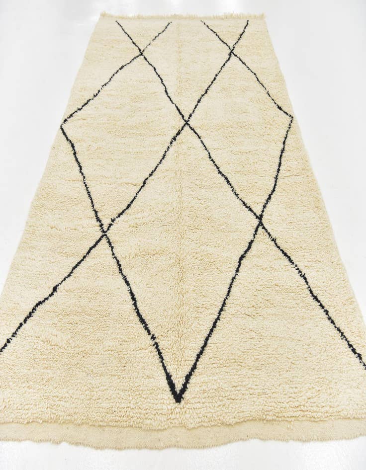 Detail image of  6' 4 x 9' 7  Hand Knotted Moroccan Wool Rug