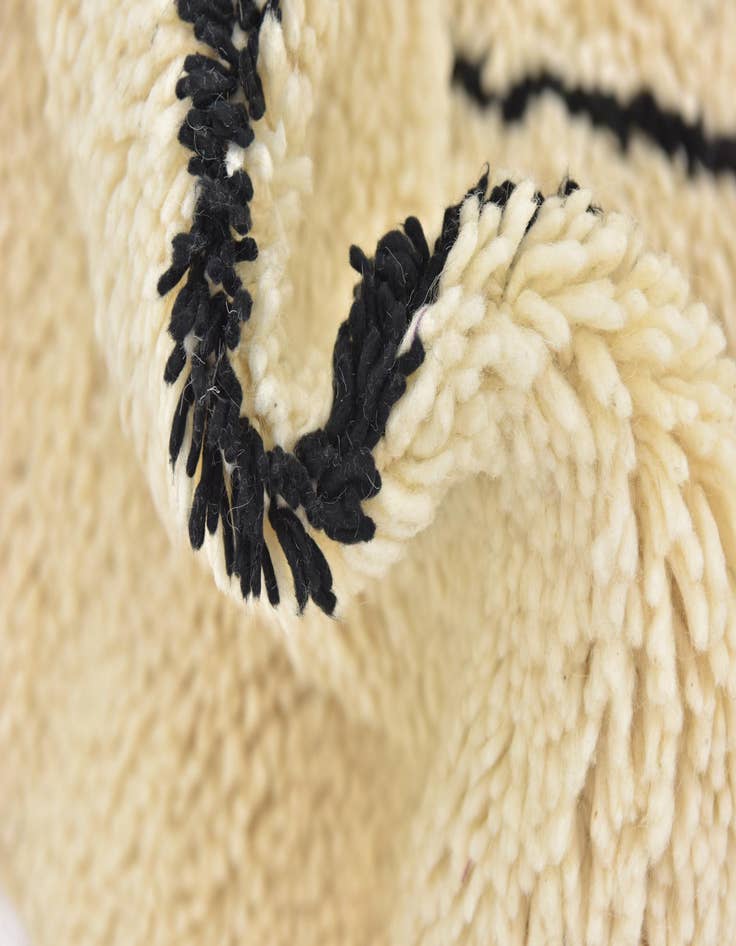 Detail image of  6' 4 x 9' 7  Hand Knotted Moroccan Wool Rug