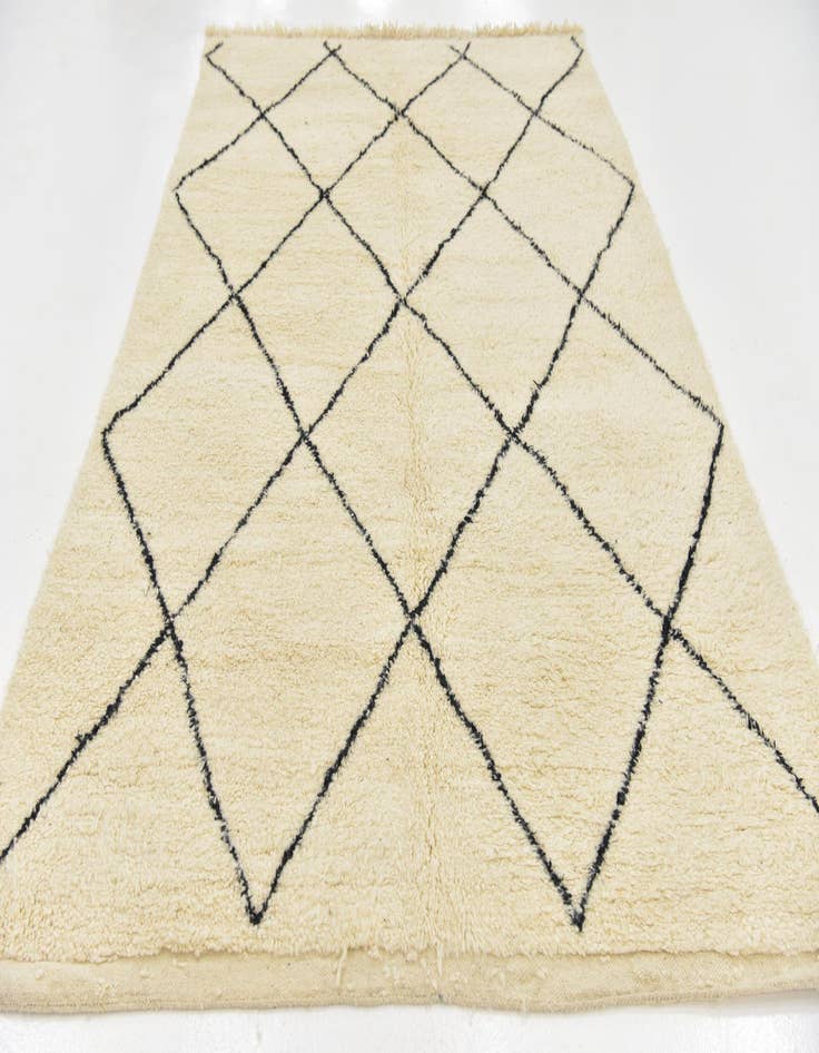 Detail image of  6' 4 x 9' 9  Hand Knotted Moroccan Wool Rug