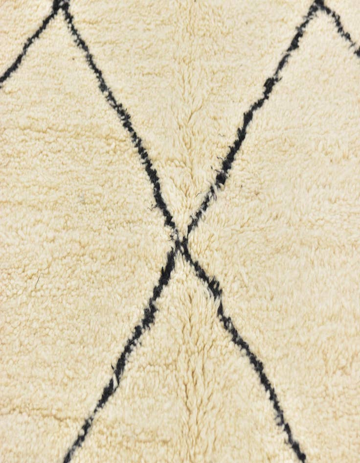 Detail image of  6' 4 x 9' 9  Hand Knotted Moroccan Wool Rug