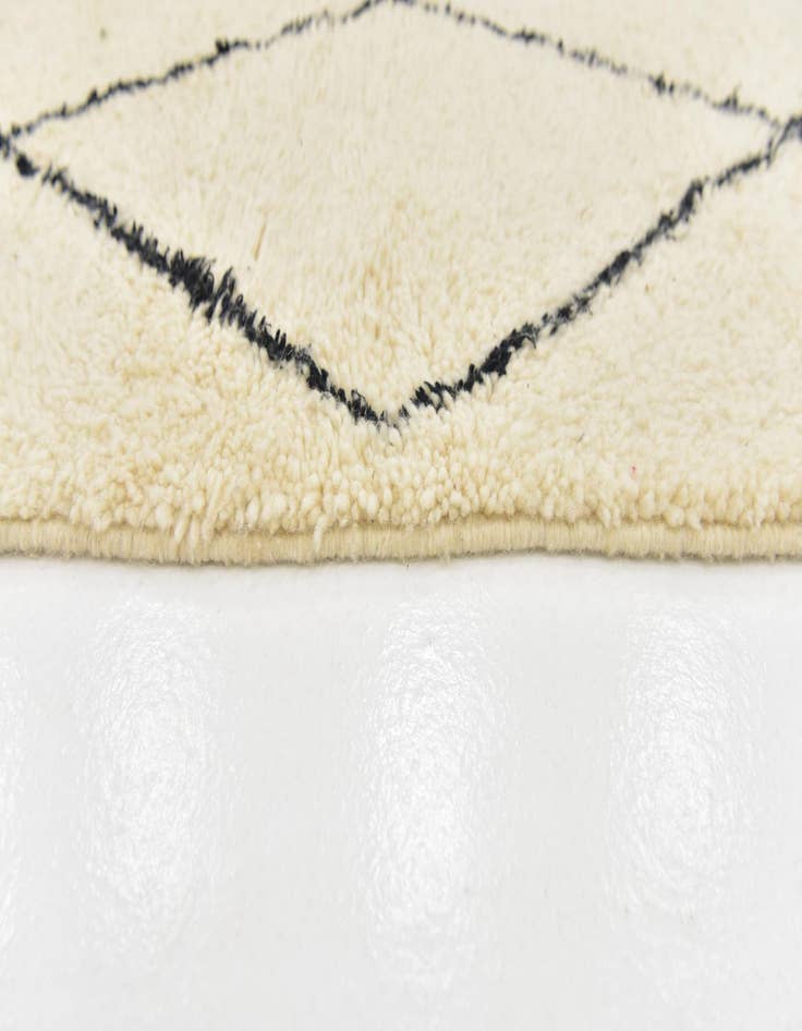 Detail image of  6' 4 x 9' 9  Hand Knotted Moroccan Wool Rug