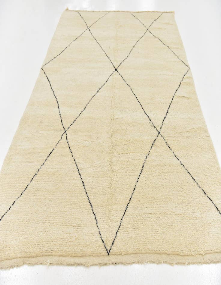 Detail image of  6' 10 x 9' 4  Hand Knotted Moroccan Wool Rug