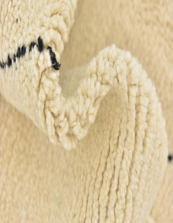 Detail image of  6' 10 x 9' 4  Hand Knotted Moroccan Wool Rug