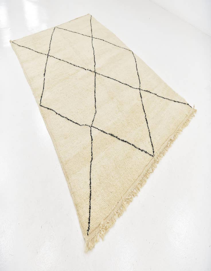 Detail image of  6' 8 x 9' 7  Hand Knotted Moroccan Wool Rug