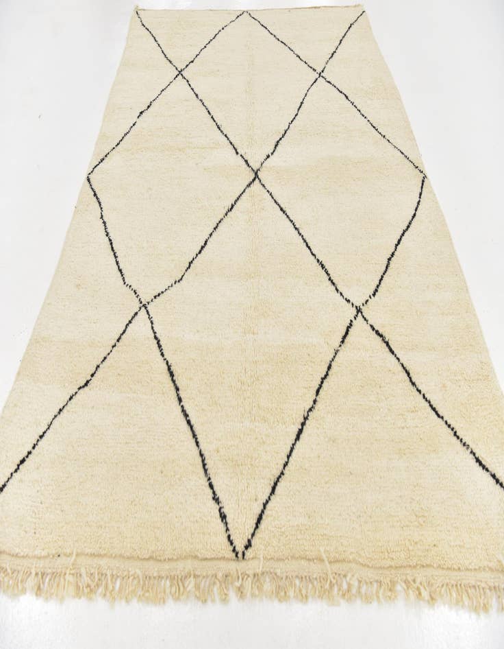 Detail image of  6' 8 x 9' 7  Hand Knotted Moroccan Wool Rug