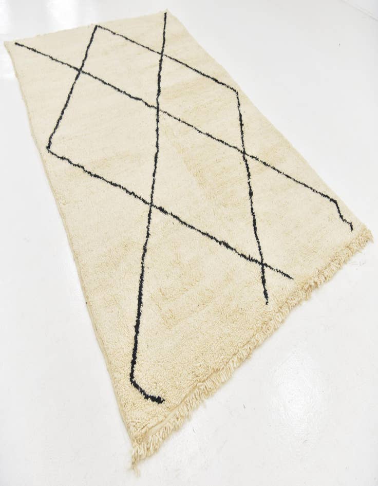 Detail image of  6' 2 x 9' 7  Hand Knotted Moroccan Wool Rug