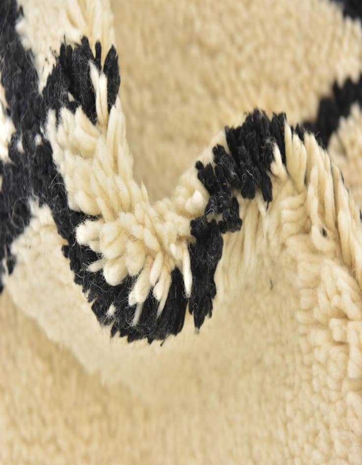 Detail image of  6' 2 x 9' 7  Hand Knotted Moroccan Wool Rug