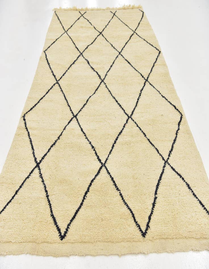 Detail image of  6' 4 x 10' 4  Hand Knotted Moroccan Wool Rug