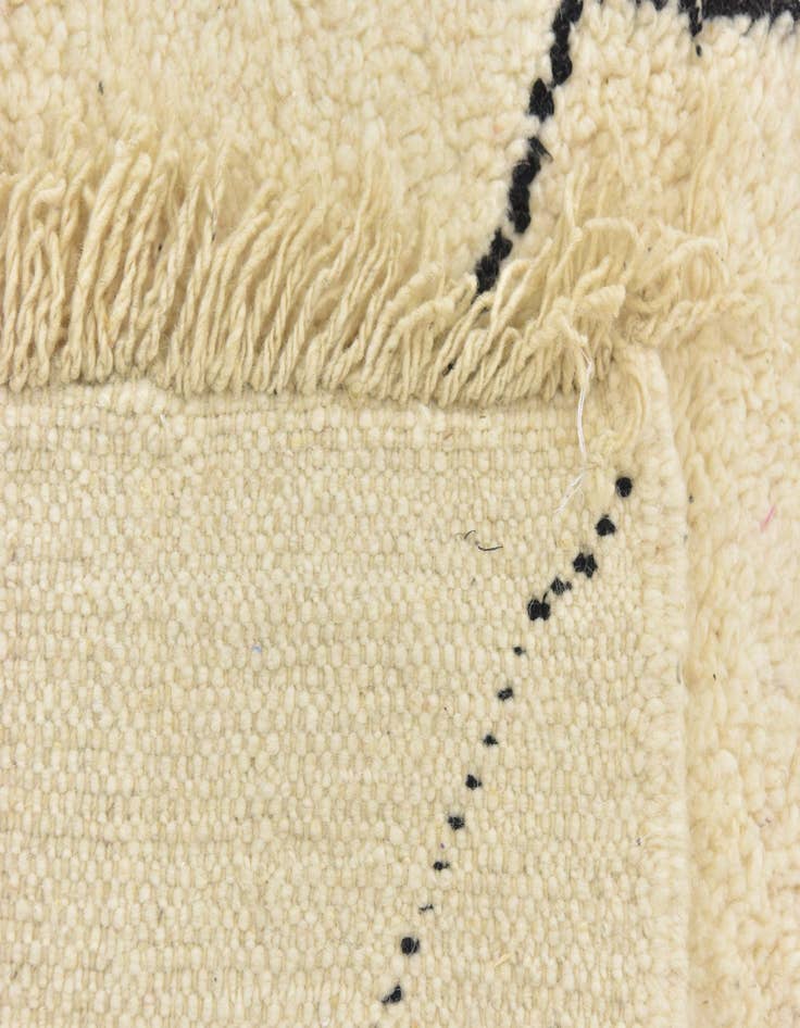 Detail image of  6' 7 x 9' 9  Hand Knotted Moroccan Wool Rug