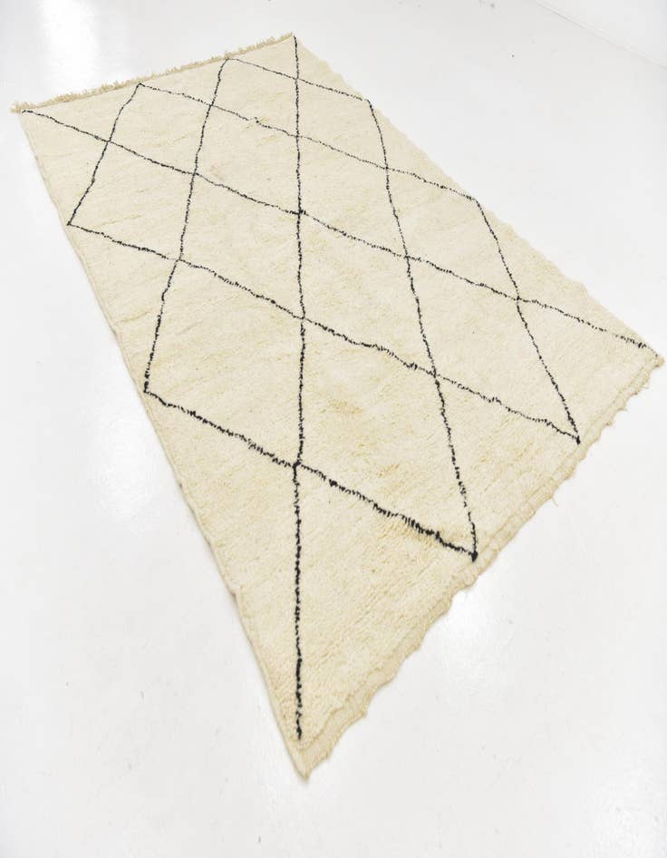 Detail image of  6' 7 x 9' 9  Hand Knotted Moroccan Wool Rug