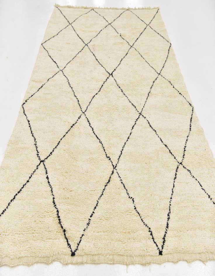 Detail image of  6' 7 x 9' 9  Hand Knotted Moroccan Wool Rug