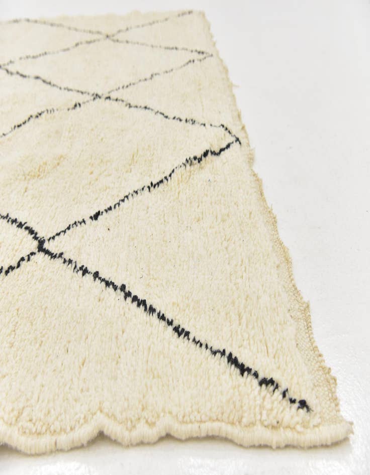 Detail image of  6' 7 x 9' 9  Hand Knotted Moroccan Wool Rug