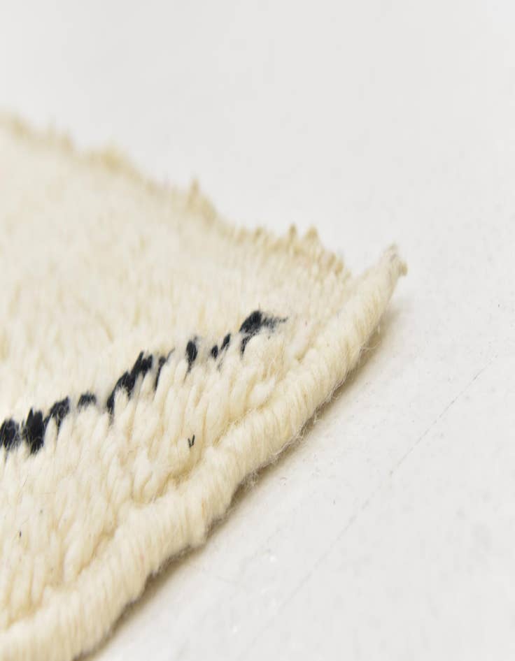 Detail image of  6' 7 x 9' 9  Hand Knotted Moroccan Wool Rug