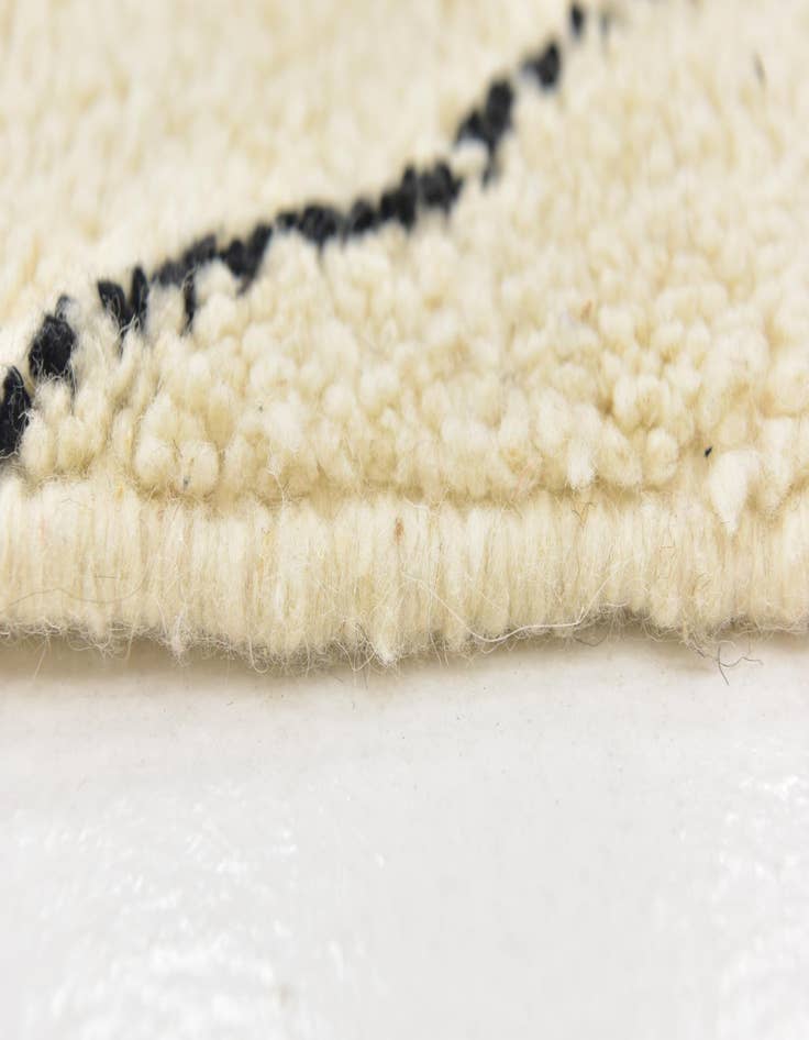 Detail image of  6' 7 x 9' 9  Hand Knotted Moroccan Wool Rug