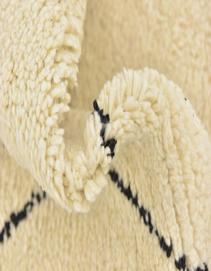 Detail image of  6' 7 x 9' 9  Hand Knotted Moroccan Wool Rug