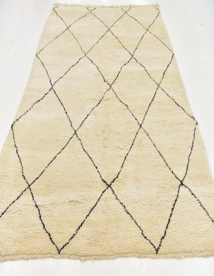 Detail image of  6' 8 x 9' 4  Hand Knotted Moroccan Wool Rug