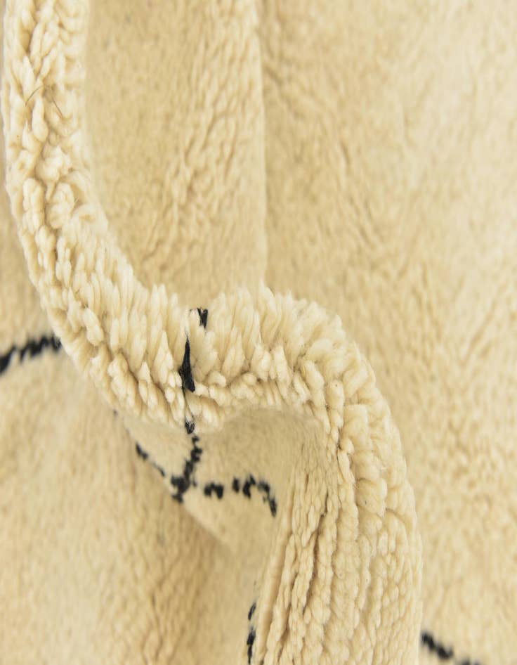 Detail image of  6' 8 x 9' 4  Hand Knotted Moroccan Wool Rug