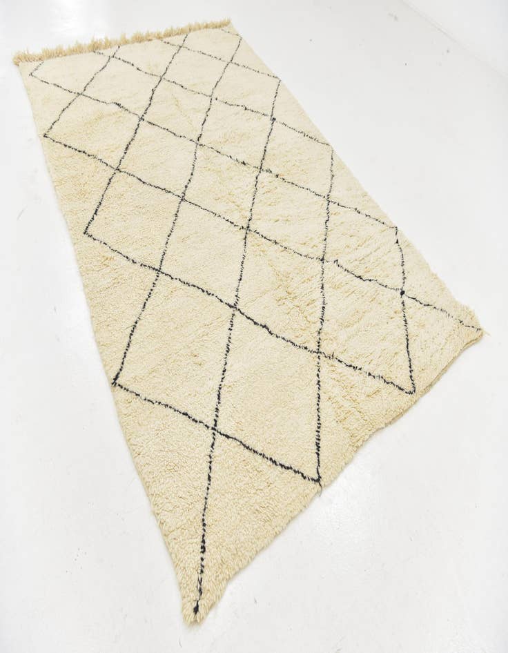 Detail image of  6' x 8' 7  Hand Knotted Moroccan Wool Rug