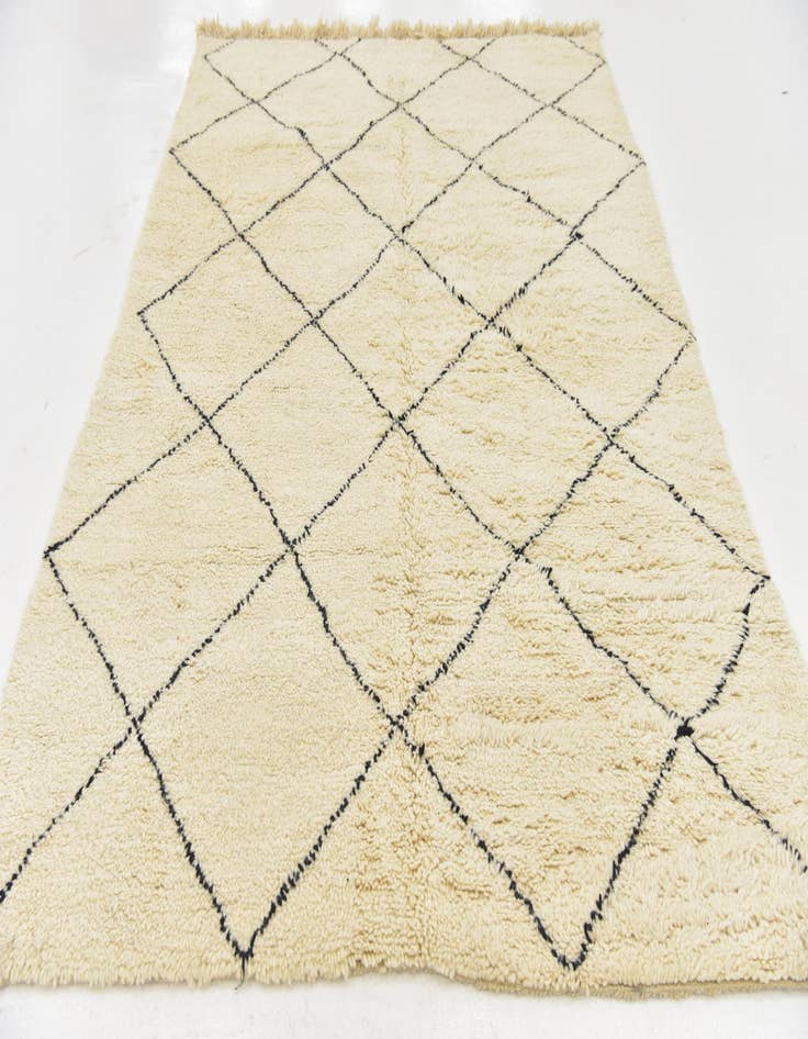 Detail image of  6' x 8' 7  Hand Knotted Moroccan Wool Rug