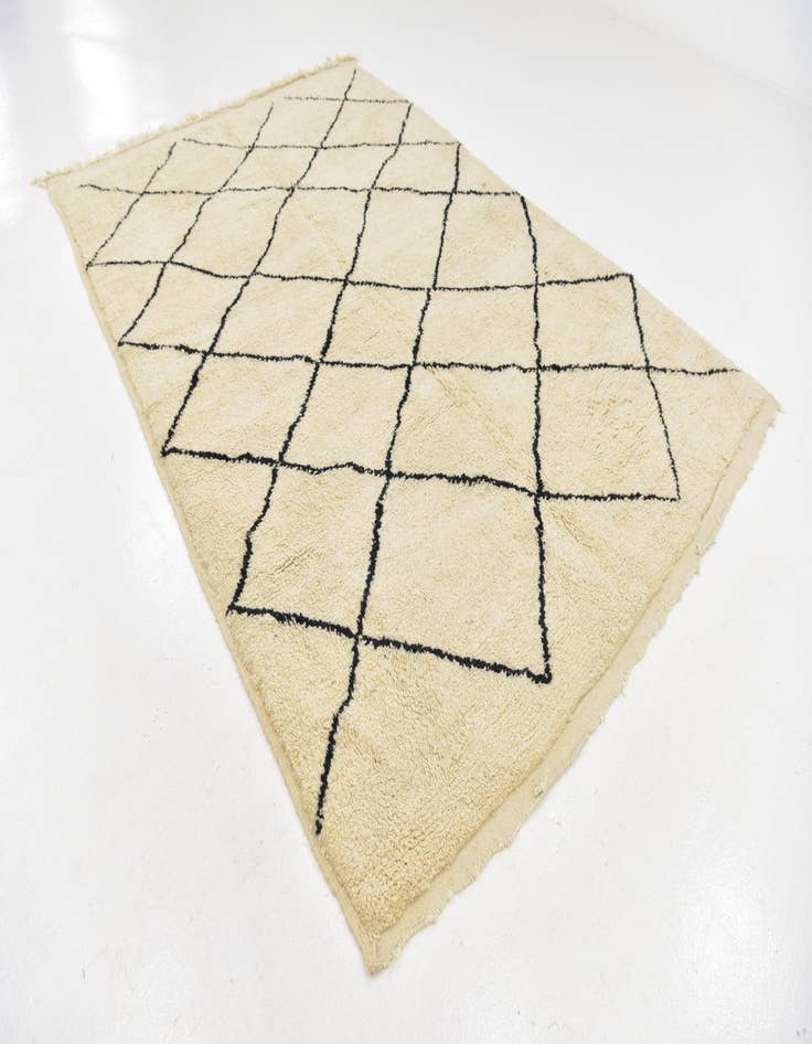 Detail image of  6' 9 x 10'  Hand Knotted Moroccan Wool Rug