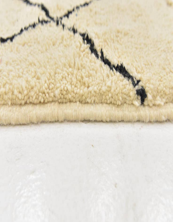 Detail image of  6' 9 x 10'  Hand Knotted Moroccan Wool Rug