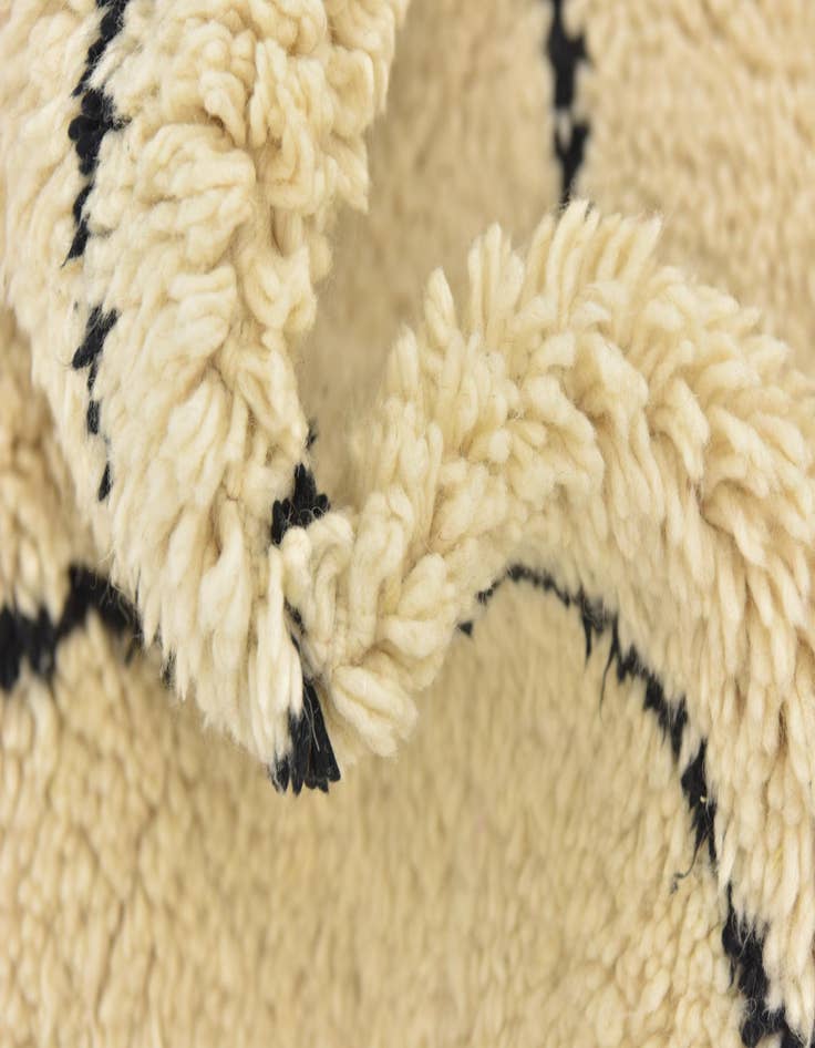 Detail image of  6' 9 x 10'  Hand Knotted Moroccan Wool Rug