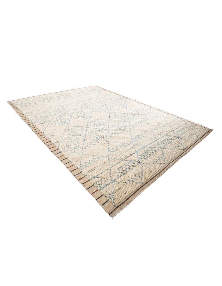 Detail image of  10' 5 x 13' 10  Hand Knotted Moroccan Wool Rug