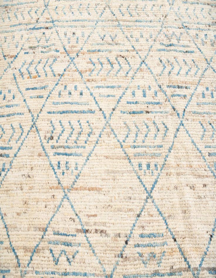 Detail image of  10' 5 x 13' 10  Hand Knotted Moroccan Wool Rug