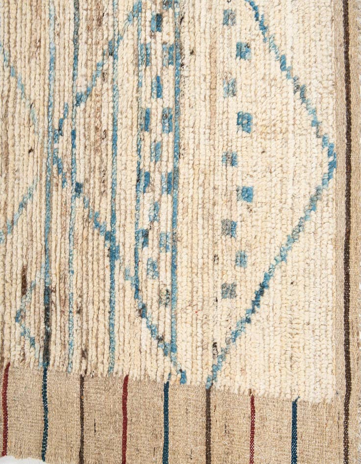 Detail image of  10' 5 x 13' 10  Hand Knotted Moroccan Wool Rug