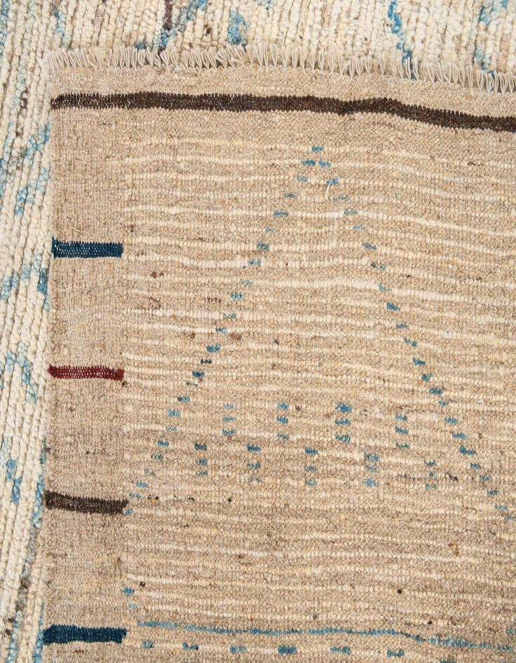 Detail image of  10' 5 x 13' 10  Hand Knotted Moroccan Wool Rug