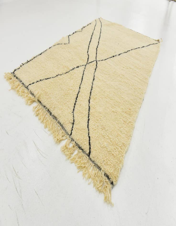 Detail image of  5' 4 x 8' 2  Hand Knotted Moroccan Wool Rug