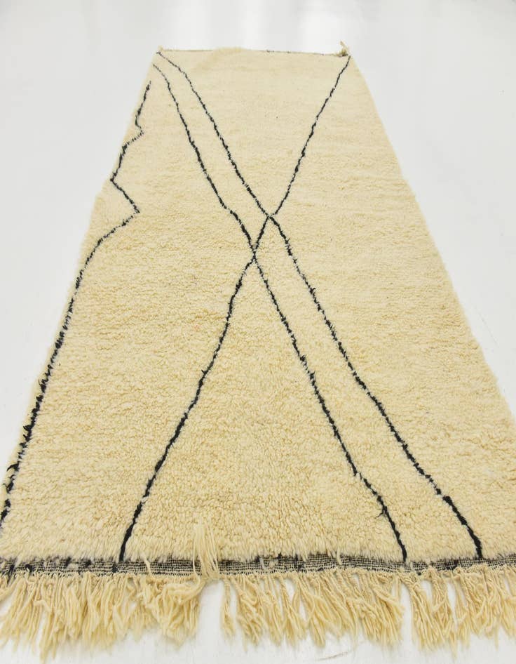 Detail image of  5' 4 x 8' 2  Hand Knotted Moroccan Wool Rug