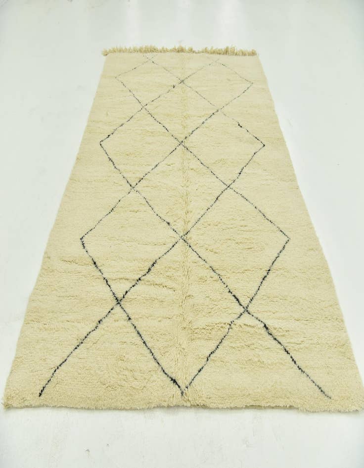 Detail image of  6' 7 x 9' 4  Hand Knotted Moroccan Wool Rug