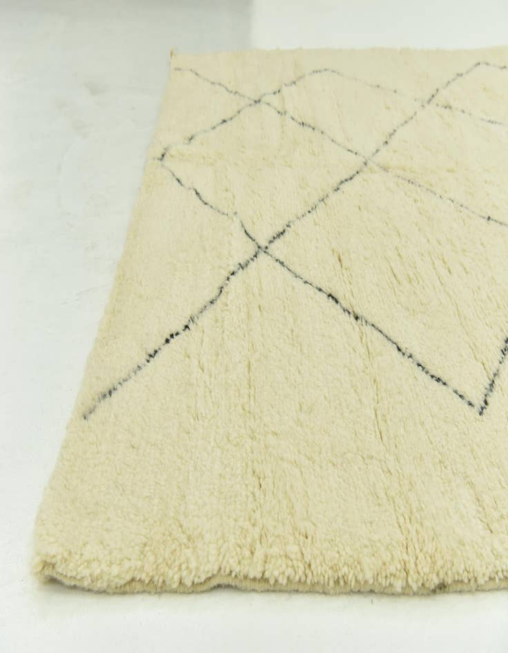 Detail image of  6' 7 x 9' 4  Hand Knotted Moroccan Wool Rug