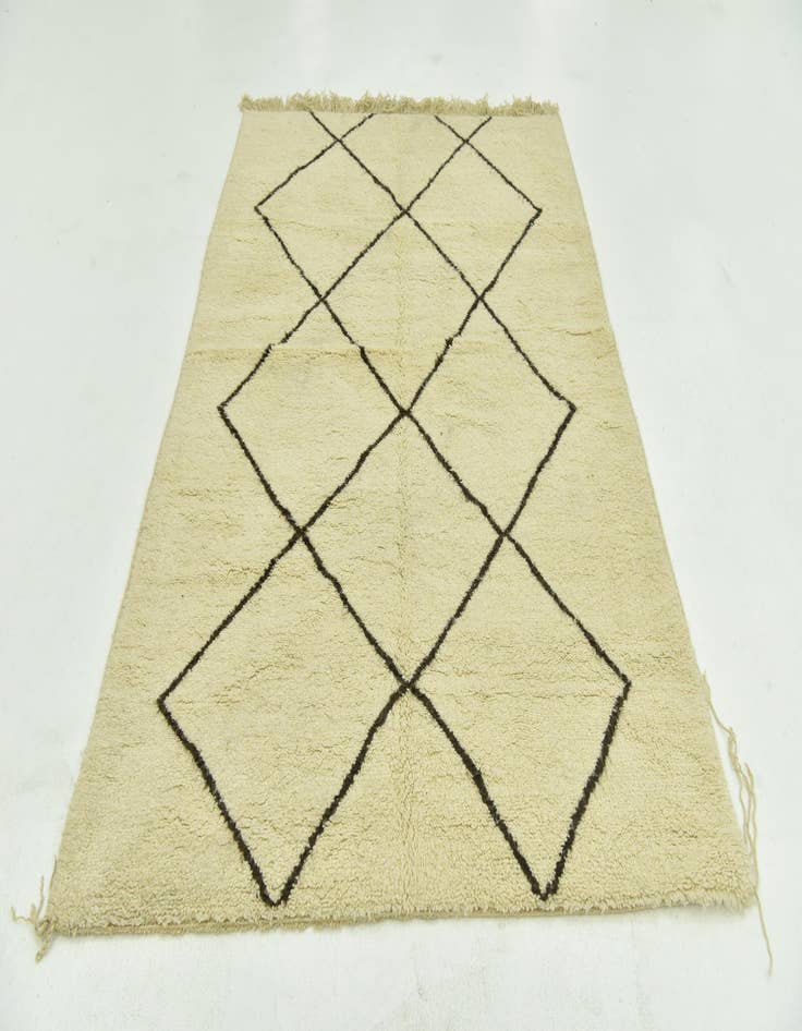 Detail image of  5' 3 x 8' 2  Hand Knotted Moroccan Wool Rug