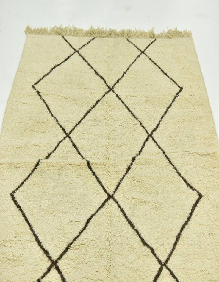 Detail image of  5' 3 x 8' 2  Hand Knotted Moroccan Wool Rug