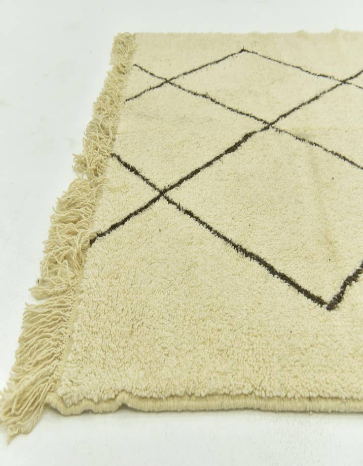 Detail image of  5' 3 x 8' 2  Hand Knotted Moroccan Wool Rug