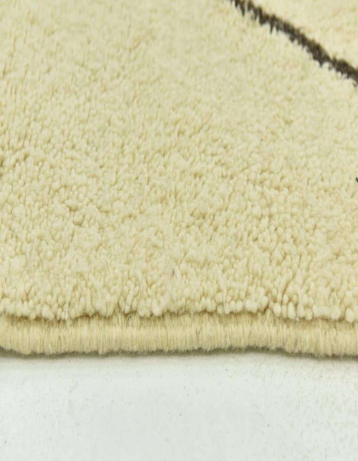 Detail image of  5' 3 x 8' 2  Hand Knotted Moroccan Wool Rug