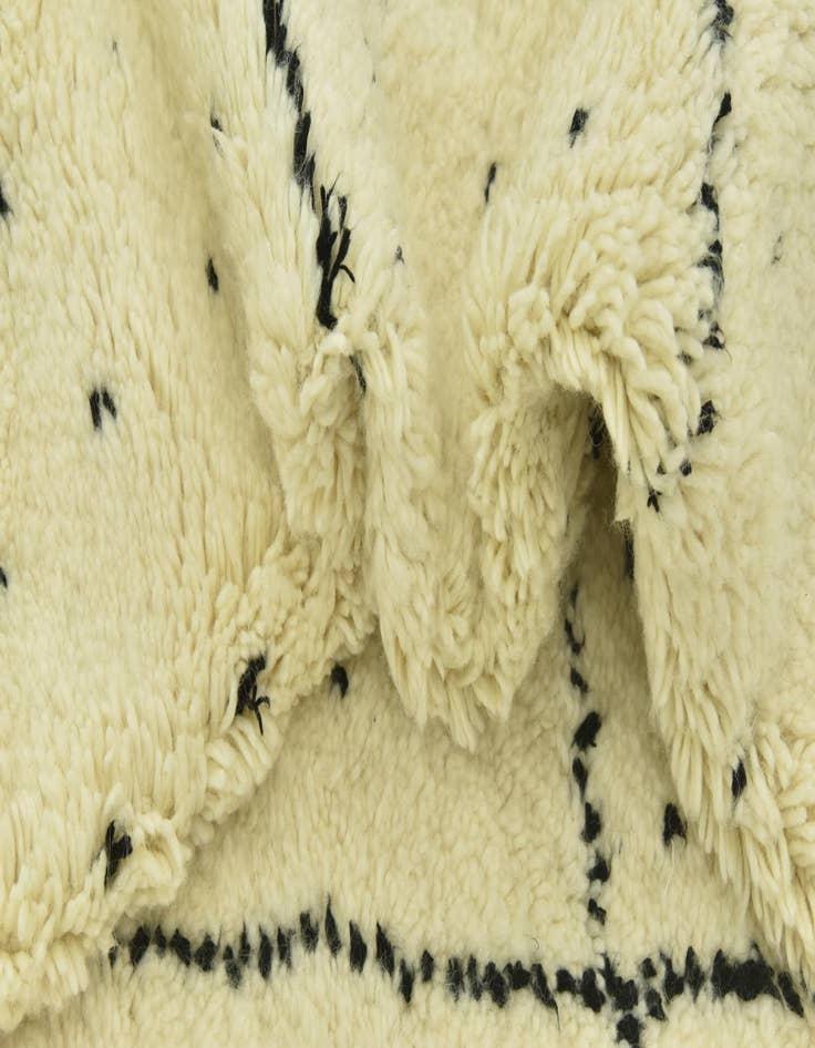 Detail image of  5' 6 x 8' 2  Hand Knotted Moroccan Wool Rug