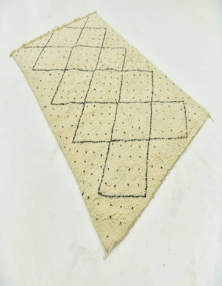 Detail image of  5' 6 x 8' 2  Hand Knotted Moroccan Wool Rug