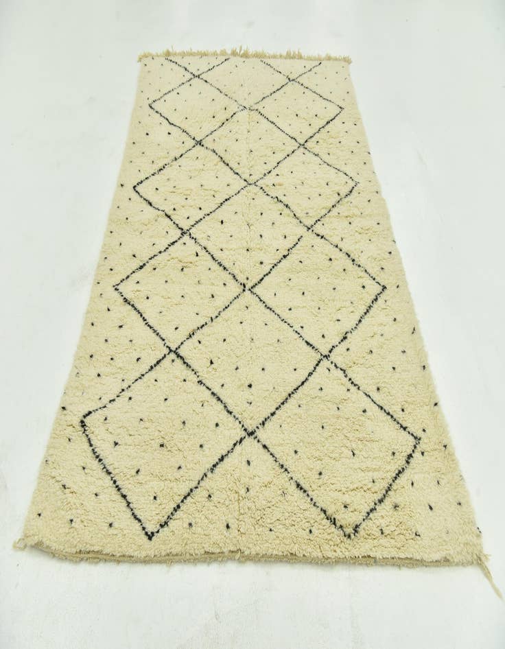 Detail image of  5' 6 x 8' 2  Hand Knotted Moroccan Wool Rug