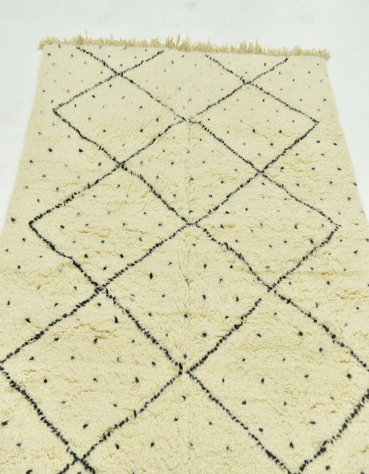 Detail image of  5' 6 x 8' 2  Hand Knotted Moroccan Wool Rug