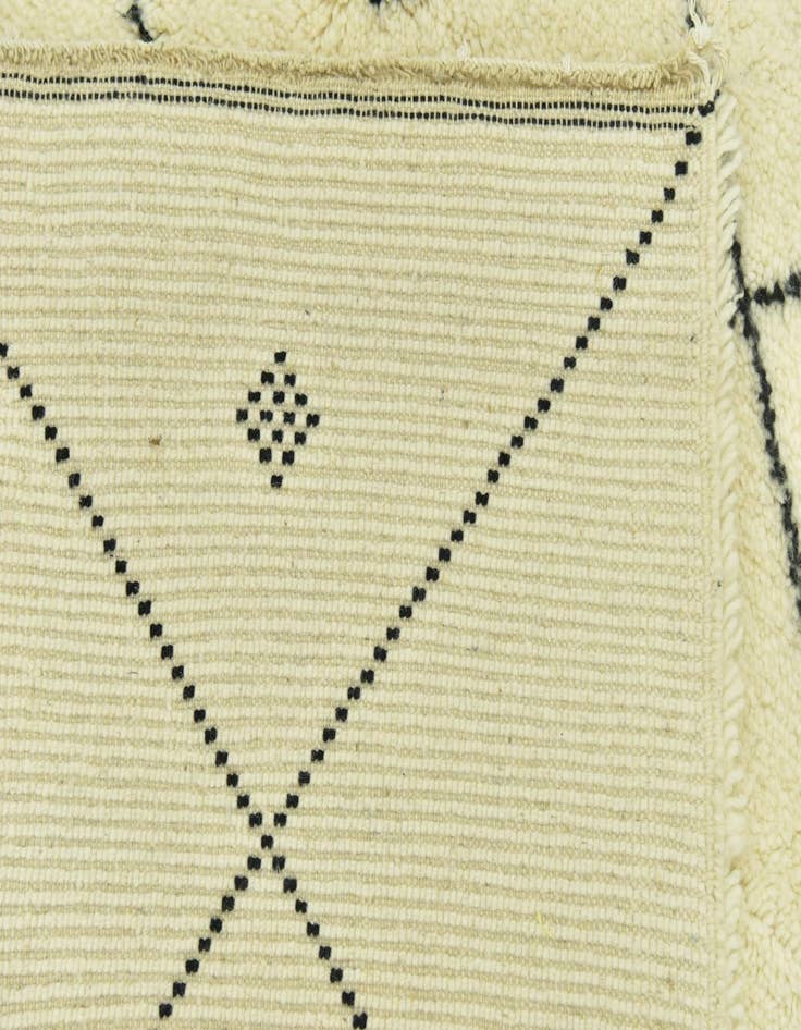 Detail image of  4' 10 x 8' 3  Hand Knotted Moroccan Wool Rug