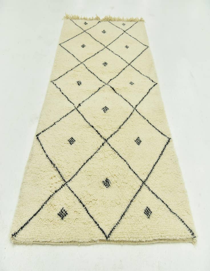 Detail image of  4' 10 x 8' 3  Hand Knotted Moroccan Wool Rug