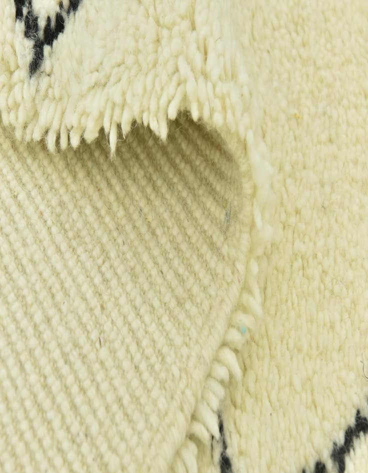 Detail image of  4' 10 x 8' 3  Hand Knotted Moroccan Wool Rug