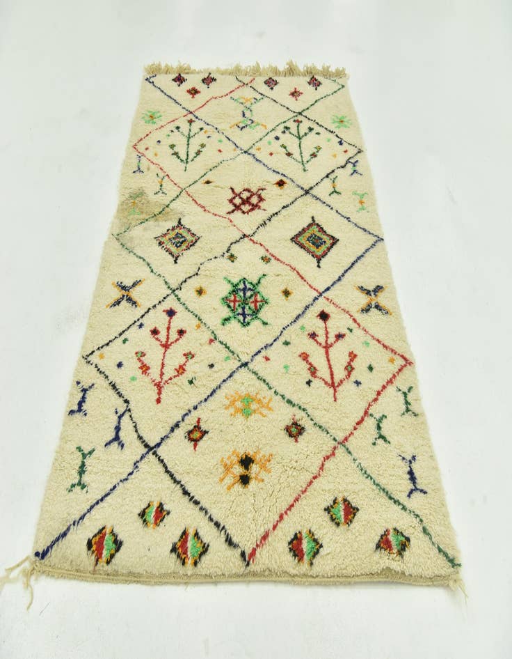 Detail image of 4' 10 x 7' 6 Hand Knotted Moroccan Wool Rug