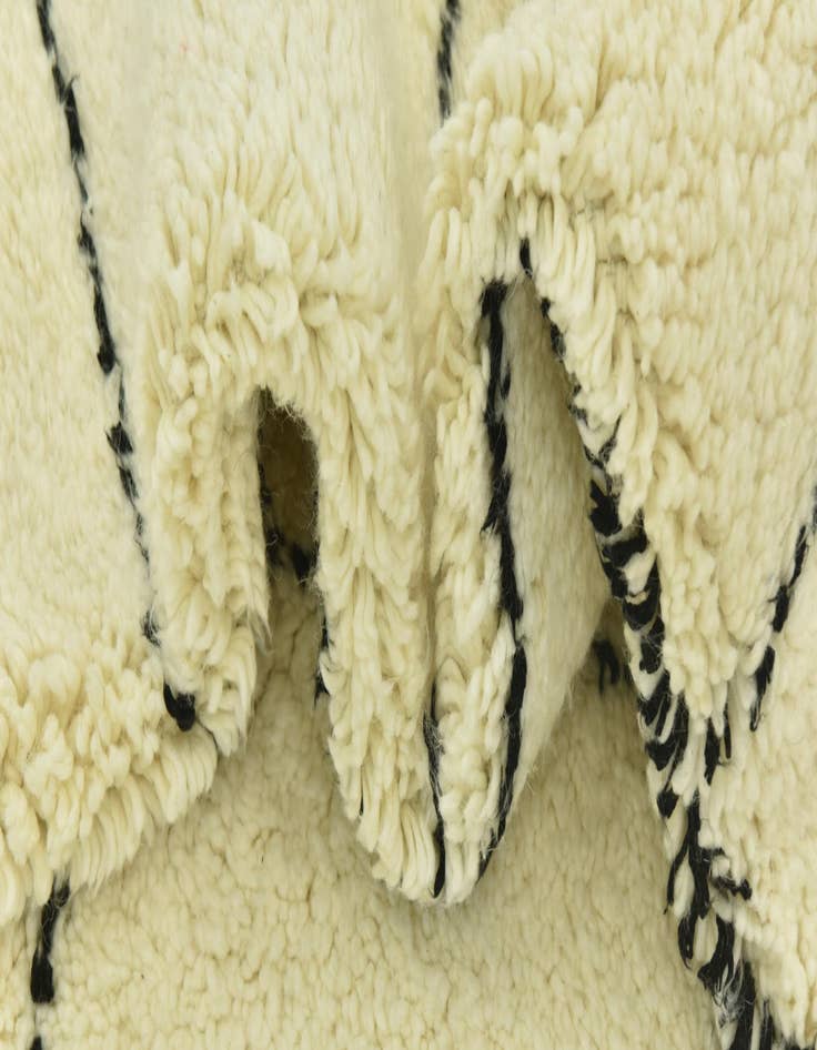 Detail image of  5' 4 x 8' 5  Hand Knotted Moroccan Wool Rug